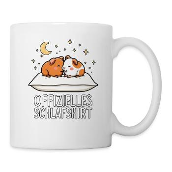 Chemise de nuit officielle cochon d’Inde - Mug blanc - blanc - Droite