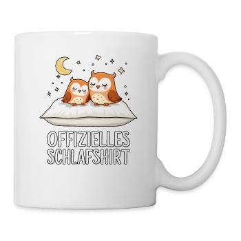 Offizielles Schlafshirt Eulen Eule Paar - Tasse - Weiß - Rechts