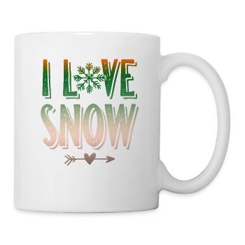 I Love Snow - Tasse - Weiß - Rechts
