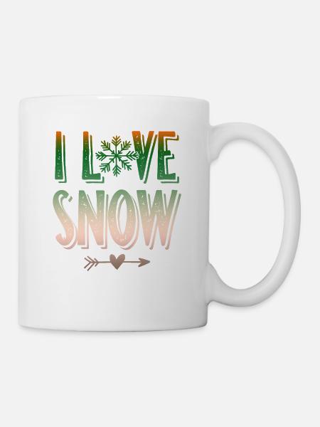 I Love Snow - Tasse - Weiß