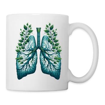 Nature Lungs Earth Green Eco Health Design - Mug - white - Right