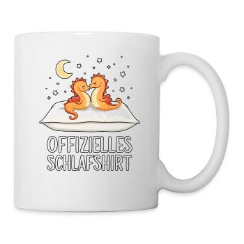 Official Seahorse Sleep Shirt Seahorse Pair - Mug - white - Right