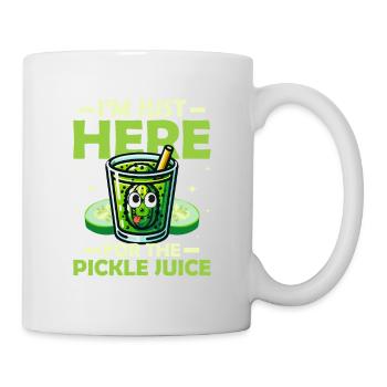 Je suis juste ici pour le jus de cornichon Cornichon végétalien Cu - Mug blanc - blanc - Droite