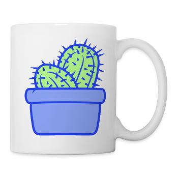Kaktus Pflanze Stachelig Stacheln Wüsten Kakteen - Tasse - Weiß - Rechts