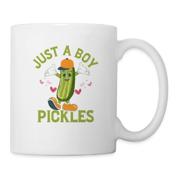 Juste un garçon qui aime les cornichons Concombre Aneth végétalien - Mug blanc - blanc - Droite
