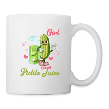 Just A Girl Who Loves Pickle Juice Fitness Vegan C - Mug - white - Right