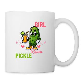 Juste une fille qui aime le jus de cornichon Concombre Végétalien - Mug blanc - blanc - Droite