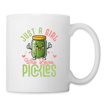Juste une fille qui aime les cornichons Concombre Aneth végétalien - Mug blanc - blanc - Droite