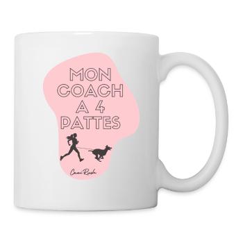 Canicross femme Mon coach a 4 pattes - Mug blanc - blanc - Droite