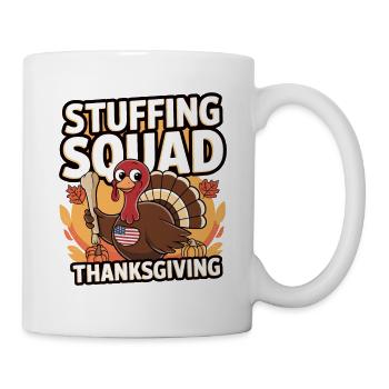 Lustiger Thanksgiving Truthahn - Tasse - Weiß - Rechts