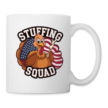 Lustiger Thanksgiving Truthahn - Tasse - Weiß - Rechts