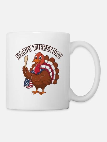 Lustiger Thanksgiving Truthahn - Tasse - Weiß