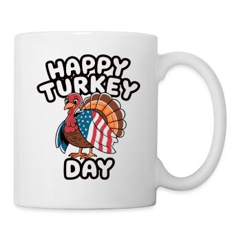 Lustiger Thanksgiving Truthahn - Tasse - Weiß - Rechts
