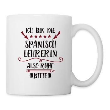 Sprachlehrerin Lehrerin Fremdsprache Spanisch - Tasse - Weiß - Rechts