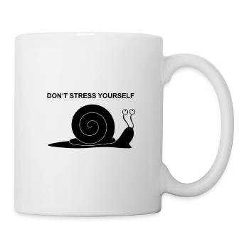 Ne vous stressez pas Escargot - Mug blanc - blanc - Droite