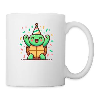 Muschel ja! Celebration Schildkröte - Tasse - Weiß - Rechts