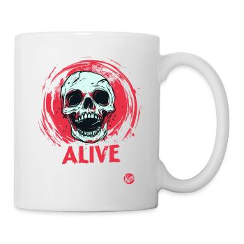 Lebendiger Totenkopf - Tasse - Weiß - Rechts
