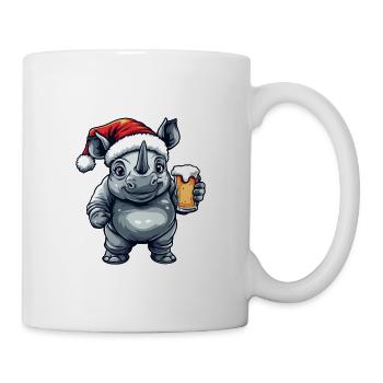 Bière de rhinocéros Joyeux Noël - Mug blanc - blanc - Droite