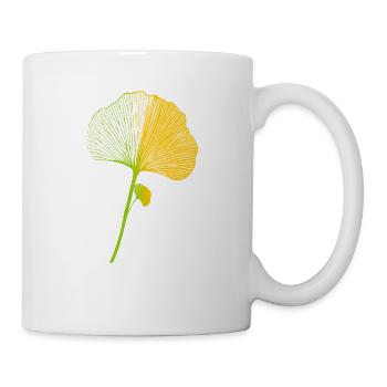 Ginkgo-Blatt-Kunst Ginkgo Leaf Art - Mug - white - Right