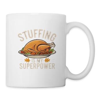 Lustiger Thanksgiving Truthahn - Tasse - Weiß - Rechts