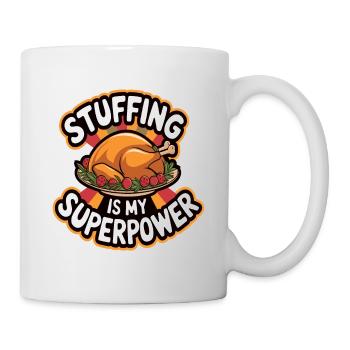Lustiger Thanksgiving Truthahn - Tasse - Weiß - Rechts