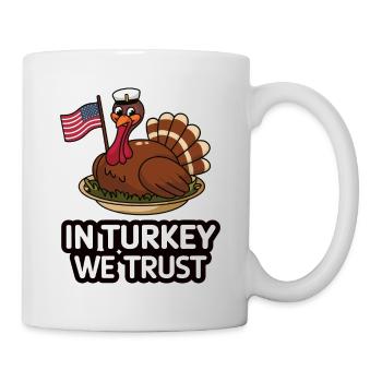 Lustiger Thanksgiving Truthahn - Tasse - Weiß - Rechts