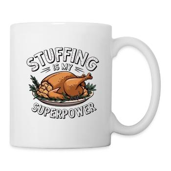 Lustiger Thanksgiving Truthahn - Tasse - Weiß - Rechts