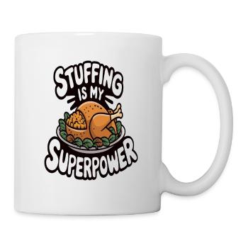 Lustiger Thanksgiving Truthahn - Tasse - Weiß - Rechts