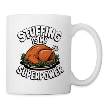 Lustiger Thanksgiving Truthahn - Tasse - Weiß - Rechts