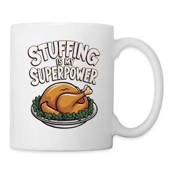 Lustiger Thanksgiving Truthahn - Tasse - Weiß - Rechts