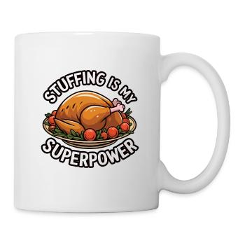 Lustiger Thanksgiving Truthahn - Tasse - Weiß - Rechts