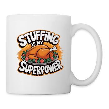 Lustiger Thanksgiving Truthahn - Tasse - Weiß - Rechts