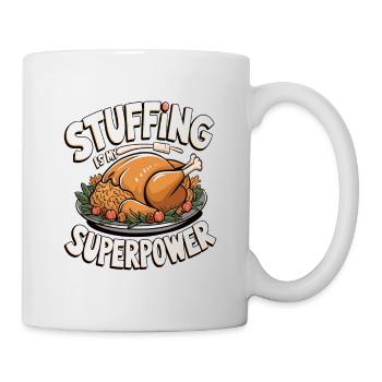 Lustiger Thanksgiving Truthahn - Tasse - Weiß - Rechts