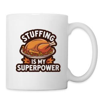 Lustiger Thanksgiving Truthahn - Tasse - Weiß - Rechts
