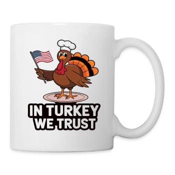 Lustiger Thanksgiving Truthahn - Tasse - Weiß - Rechts