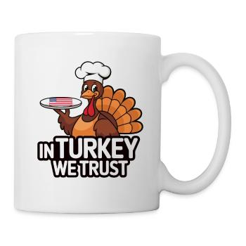 Lustiger Thanksgiving Truthahn - Tasse - Weiß - Rechts