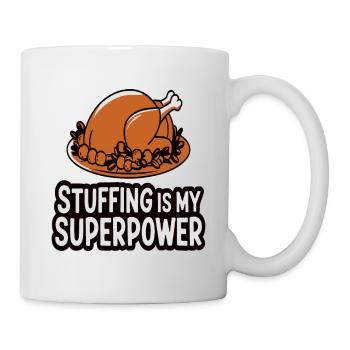 Lustiger Thanksgiving Truthahn - Tasse - Weiß - Rechts
