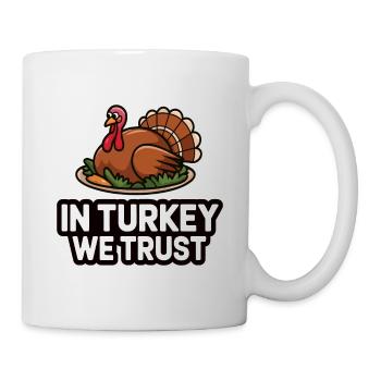 Lustiger Thanksgiving Truthahn - Tasse - Weiß - Rechts