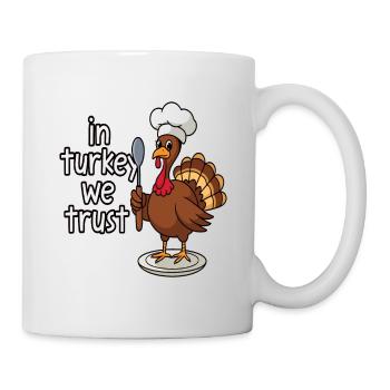 Lustiger Thanksgiving Truthahn - Tasse - Weiß - Rechts