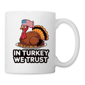 Lustiger Thanksgiving Truthahn - Tasse - Weiß - Rechts