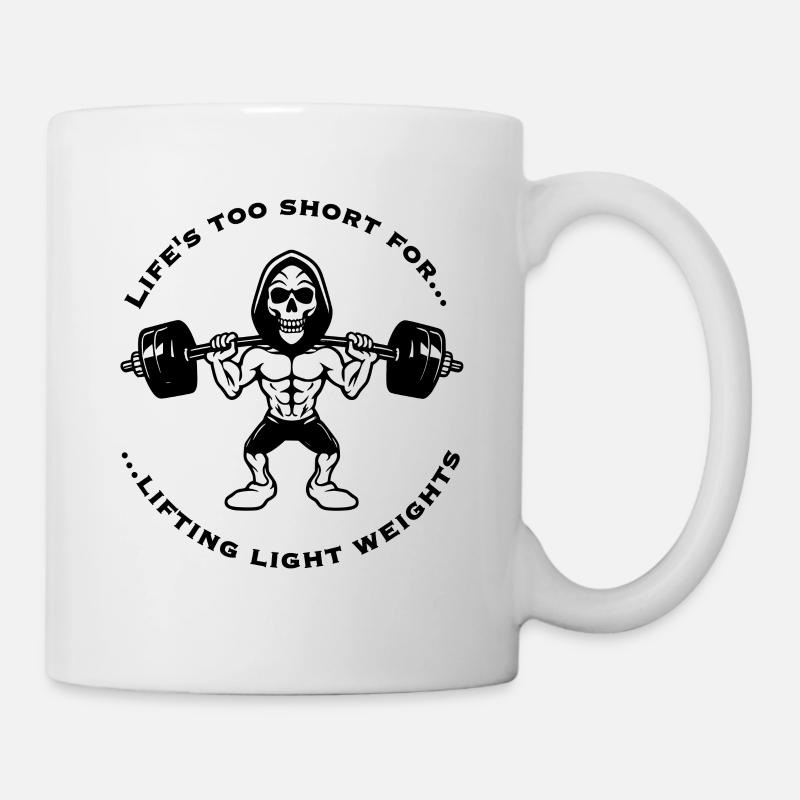 Gym Statement Soulever des poids lourds - Mug blanc - blanc