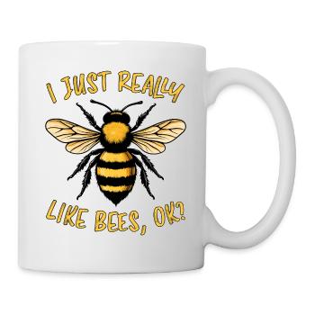 Bienen Spruch Imker Biene Lustiges Bienen Geschenk - Tasse - Weiß - Rechts
