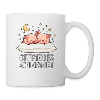 Chemise de nuit officielle Pigs Pig Pair - Mug blanc - blanc - Droite