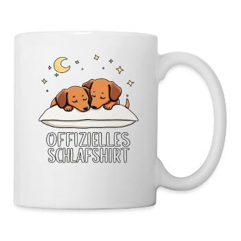 Chemise de nuit officielle Paire de teckels - Mug blanc - blanc - Droite