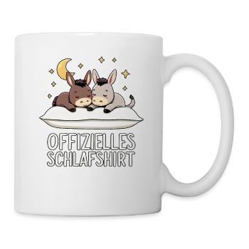 Chemise de nuit officielle Paire d’ânes - Mug blanc - blanc - Droite