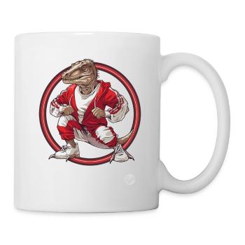 Cooler Sport-Mode Jogging-Anzug Dino - Tasse - Weiß - Rechts