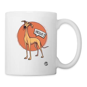 Un chien vilain dit bonjour - Mug blanc - blanc - Droite