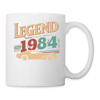 Legende seit 1984 Oldtimer Retro Style - Tasse - Weiß - Rechts