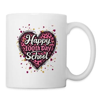 Happy One Hundred Day School für eine Lehrer und - Tasse - Weiß - Rechts