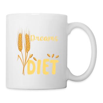 Wheat dreams are made of these not in my diet - Tasse - Weiß - Rechts
